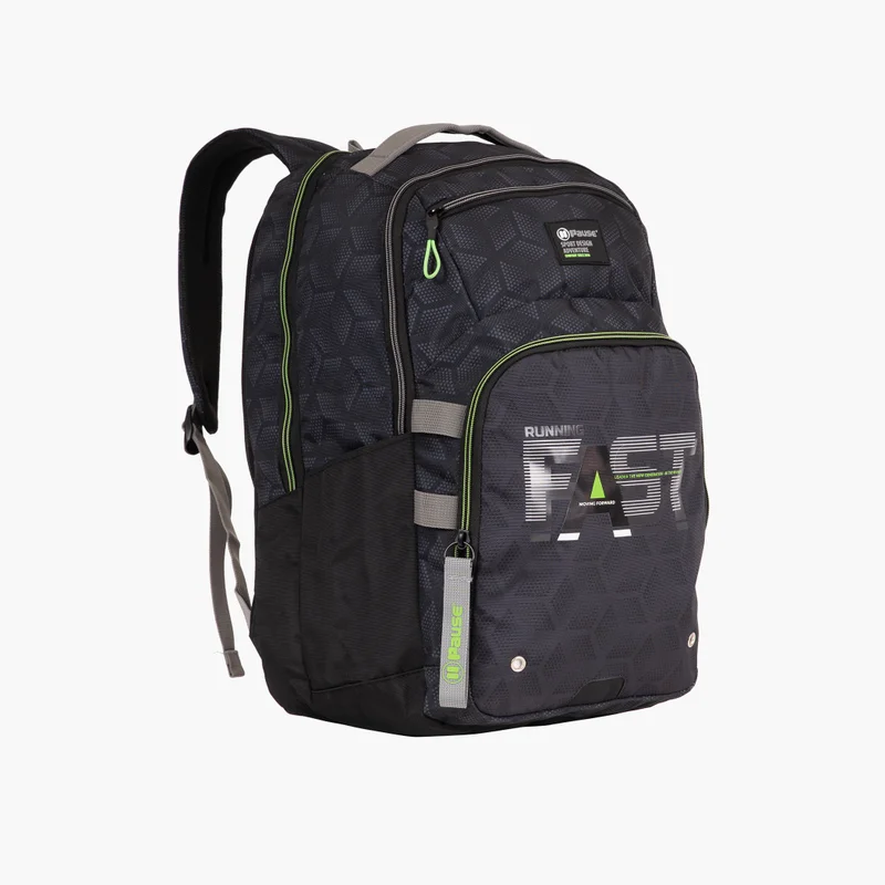 PAUSE Printed 19 inch Backpack with Adjustable Shoulder Straps